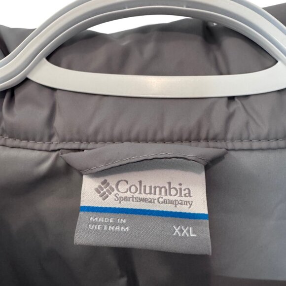 Columbia grey lightweight full-zip waterproof jacket size US XXL - Picture 9 of 9